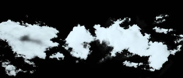 Nuvole Bianche Sfondo Nero Cielo — Foto Stock