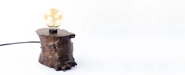 Desk Lamp Edison Lamp Light Bulb Idea White Background Isolated — стоковое фото