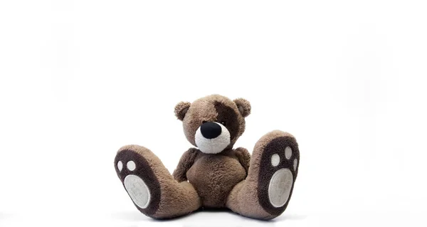 Urso Peluche Brinquedo Macio Amo Dia São Valentim Solidão Tristeza — Fotografia de Stock