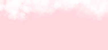 Pembe arka plan. Bulutlar, beyaz. Yumuşak kar bulutları.