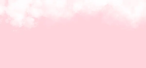 Рожевий Фон Хмари Білі Пухнасті Снігові Хмари — стокове фото