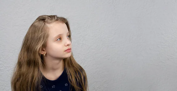 Chica Europea Retrato Una Hermosa Niña Cabello — Foto de Stock