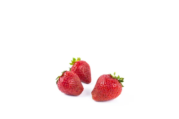 Strawberry Red Strawberries White Background — Stockfoto