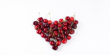 Cherries. Cherry heart. Cherry love