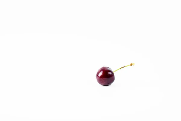 Γλυκό Μου Κόκκινο Κεράσι Φρούτα Λευκό Φόντο — Φωτογραφία Αρχείου