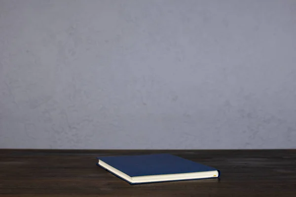 Book Table Wooden Background — Photo