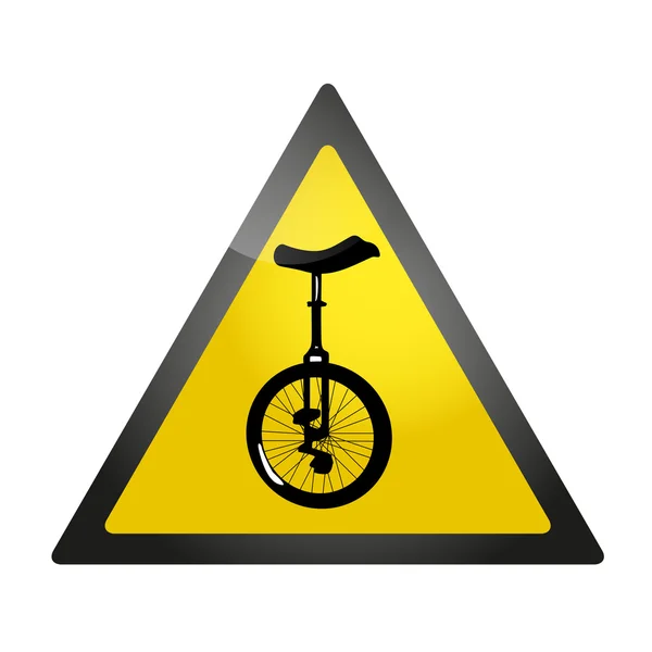 Unicycle roadsign — Stockvector