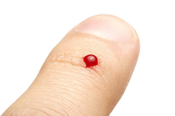 dedo de la herida sobre fondo blanco