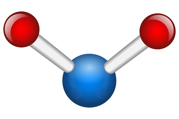 Tek su h2o molekülü — Stok Vektör