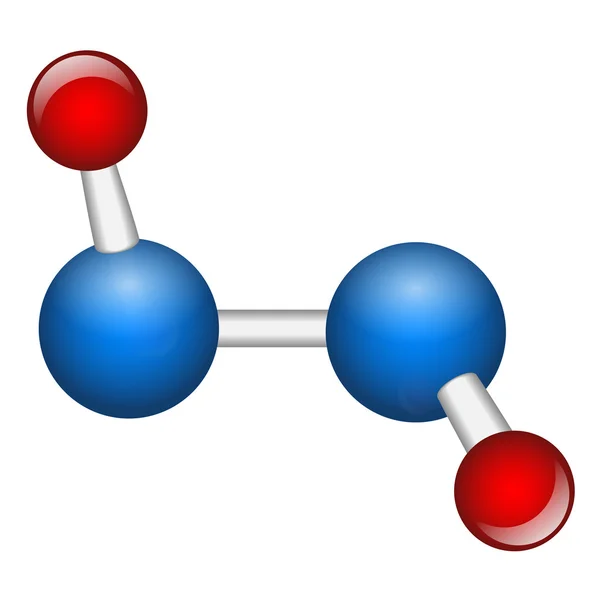 Single hydrogen peroxide H2O2 molecule — Stock Vector