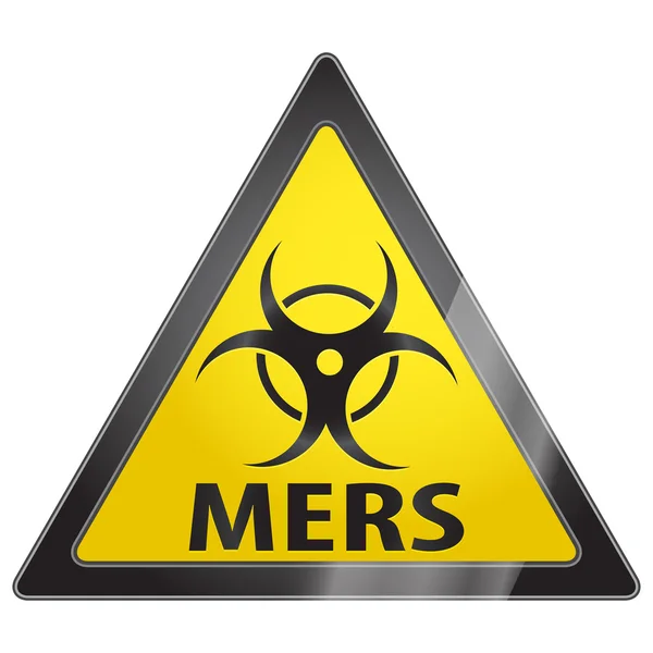 Signal d'avertissement du virus MERS — Image vectorielle