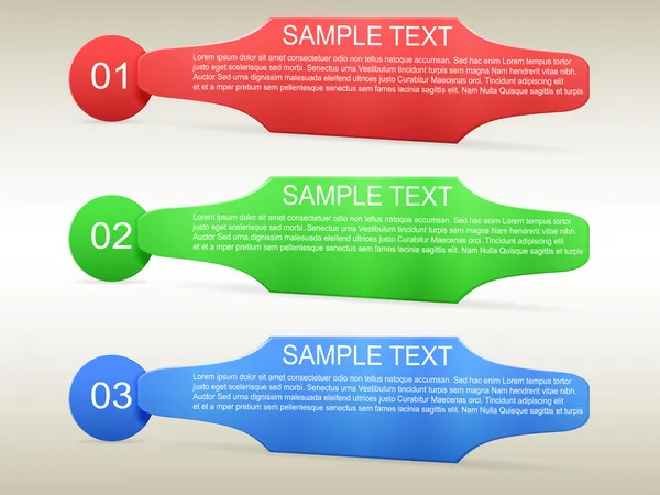Modèle infographique 3 options — Image vectorielle