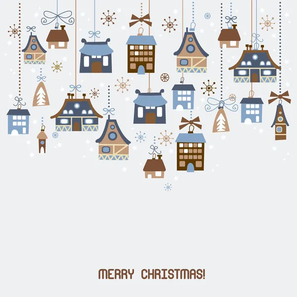 Decoraciones de Navidad retro — Vector de stock