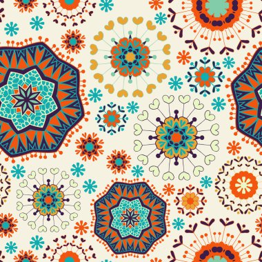 süslü çiçekler ile Seamless Modeli