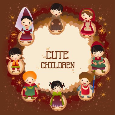 Cartoon Medieval people icon clipart