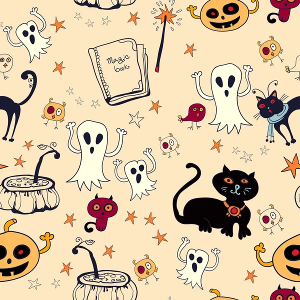 Halloween fond sans couture — Image vectorielle