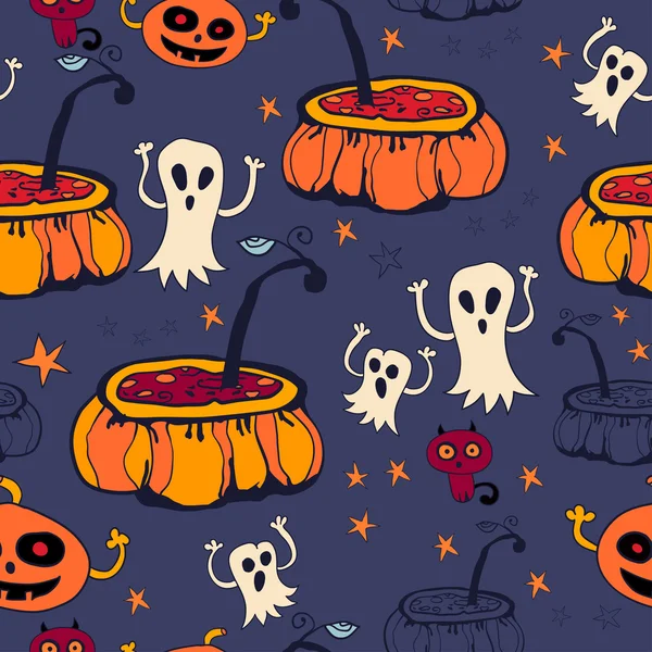 Fondo sin costuras de Halloween — Vector de stock