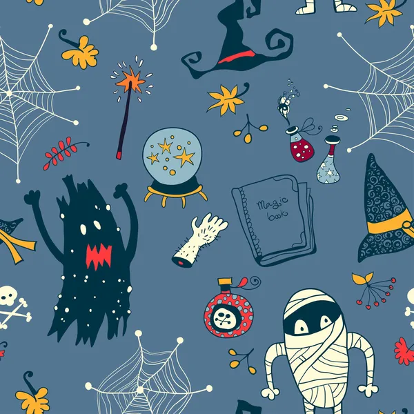 Halloween naadloze achtergrond — Stockvector