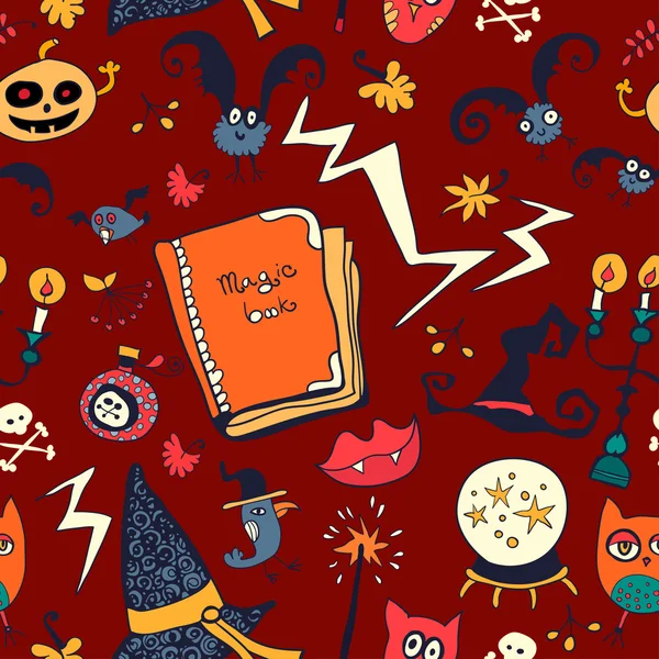 Halloween naadloze achtergrond — Stockvector