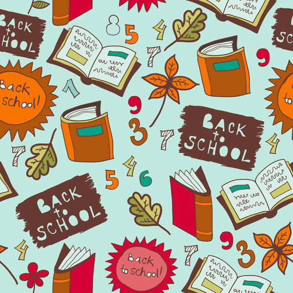 Back To School illustration. seamless