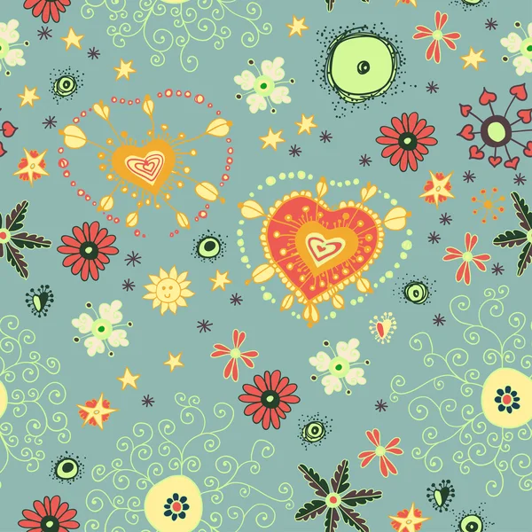 Motif floral sans fin — Image vectorielle