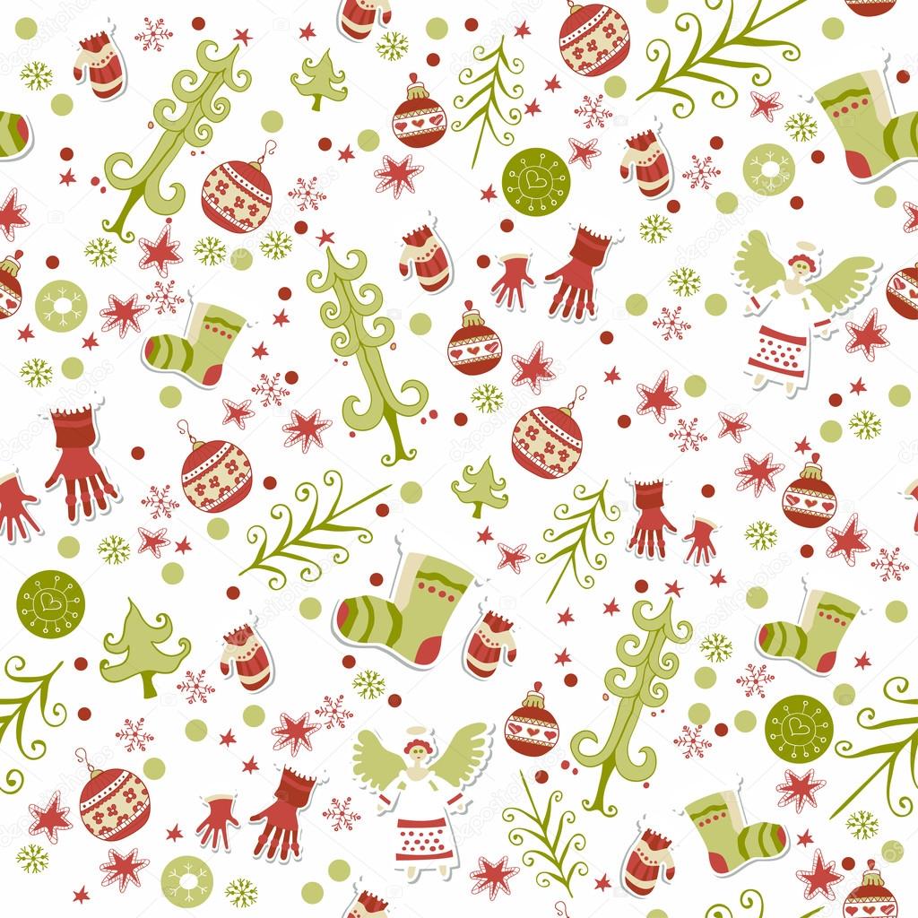 Christmas Seamless Pattern. Vector illustration.