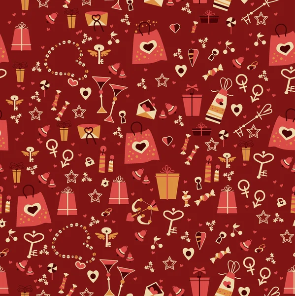 Seamless texture to the day of Valentine — Stock Vector