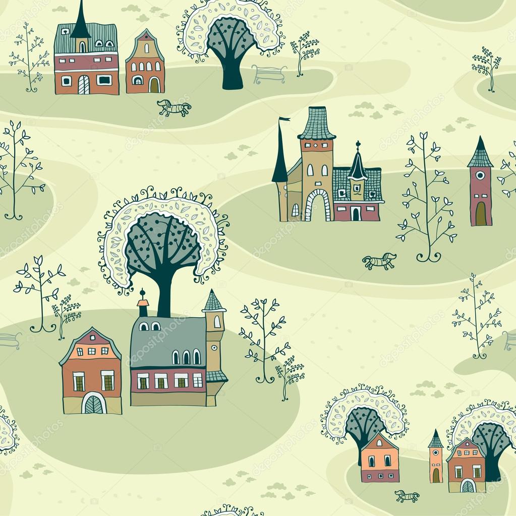 Cartoon map seamless pattern of old town Stock Vector Image by ©PictuLandra #30646751 Cartoon map seamless pattern of old town Stock Vector Image by ©PictuLandra #30646751