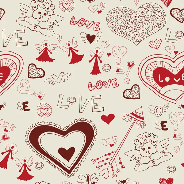 Sevgililer günü çok güzel sorunsuz doku — Stok Vektör