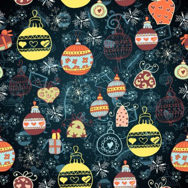 Noel oyuncaklar ve topları ile sorunsuz