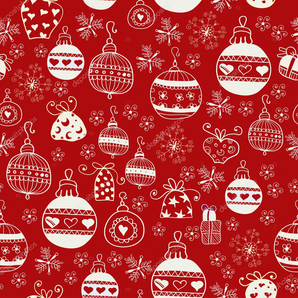 Red Christmas Seamless Pattern. Stock Vector by ©PictuLandra 31905737