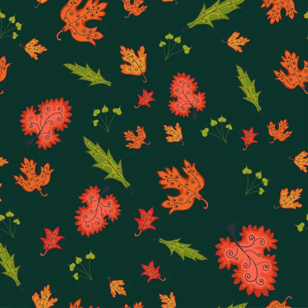 秋のシームレスな背景、ベクトル イラスト. — ストックベクタ