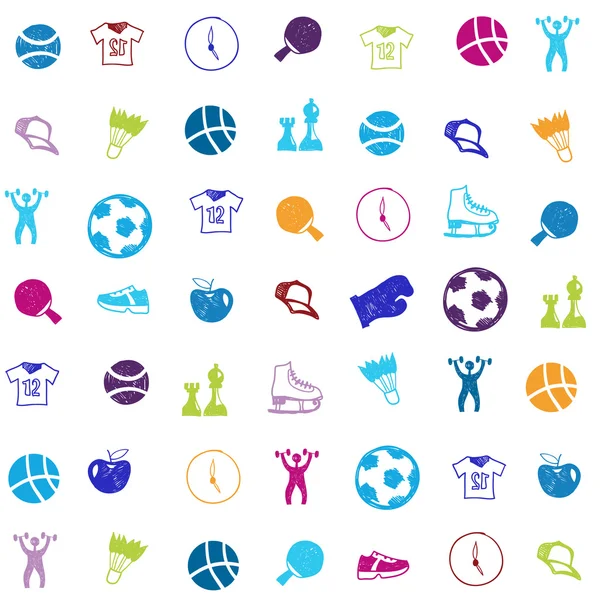 Vector brillante conjunto de iconos deportivos — Vector de stock