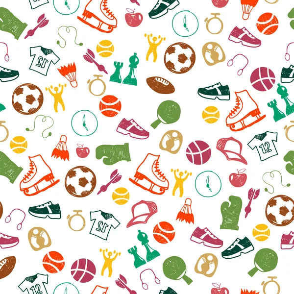 Seamless pattern with sport icons — Stock Vector