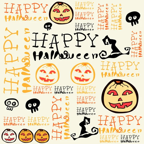 Halloween fundo com morcegos e abóbora. — Vetor de Stock