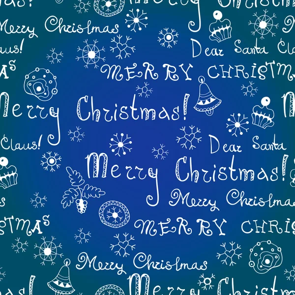 Blå sömlös jul bakgrund. — Stock vektor