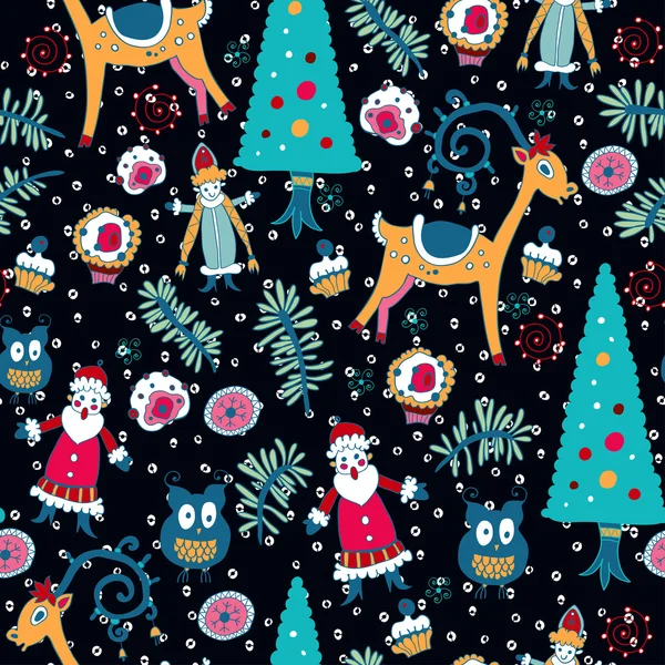 Motif lumineux avec jouets de Noël — Image vectorielle