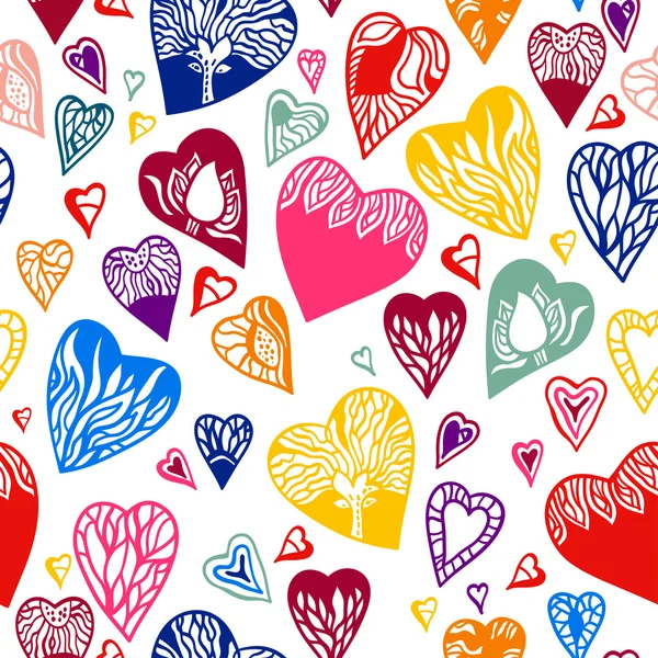 Vector seamless pattern of heart. — Stockvector