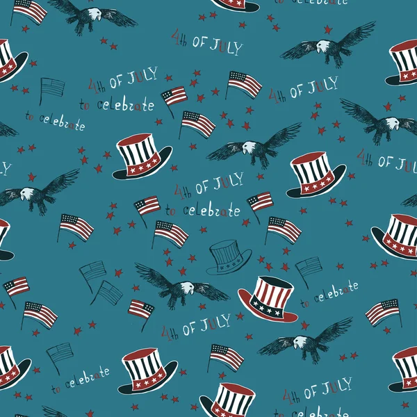 Pattern. American Independence Day — Stock Vector