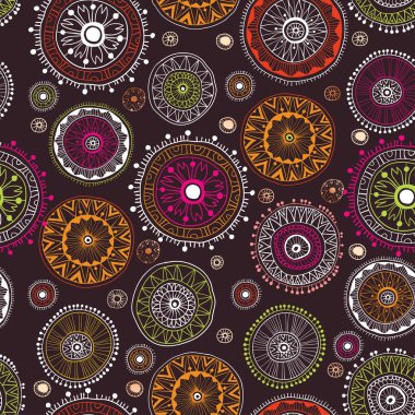 çiçeklerle süslü çiçek seamless modeli