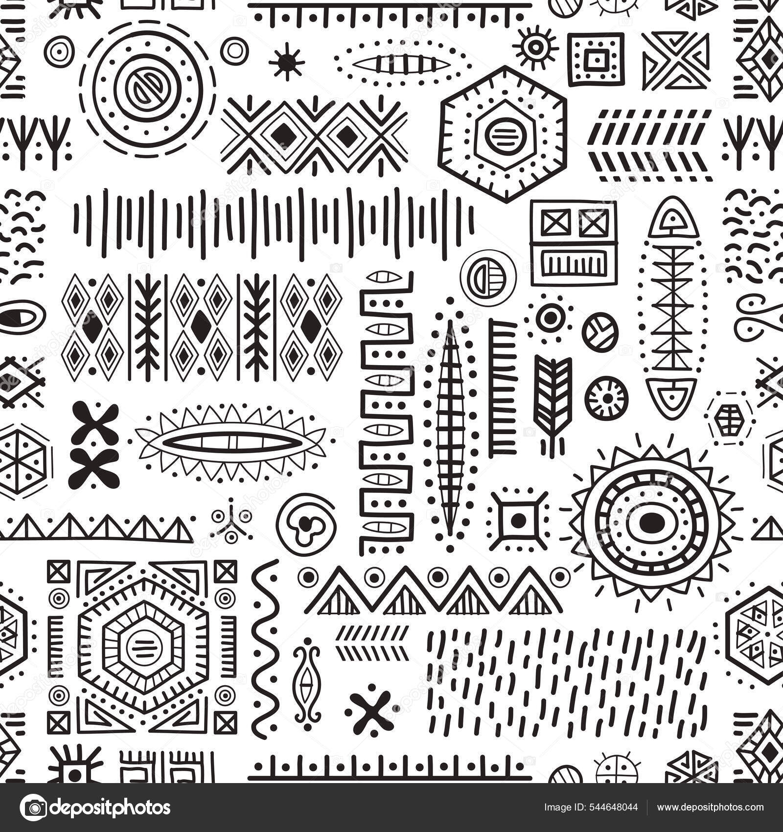 Simple Black And White Tribal Patterns
