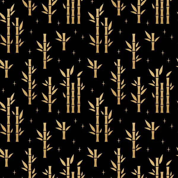 Chinesische traditionelle Bambus nahtlose Muster. Orientalische Ornamente — Stockvektor