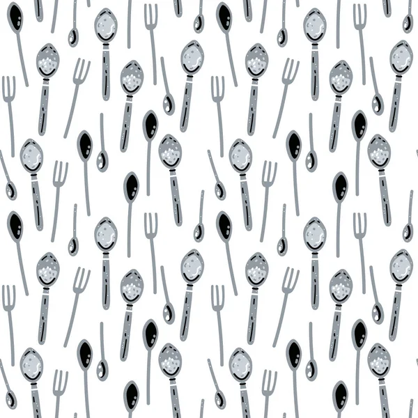 Çatal bıçak. Yemek ekipmanları. Çatallar ve kaşıklar pürüzsüz desen