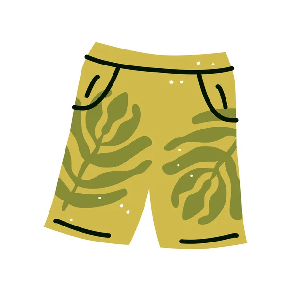 Summer Light Clothing Tropical Male Man Boy Swimsuit Sportswear Swimwear — Stock Vector