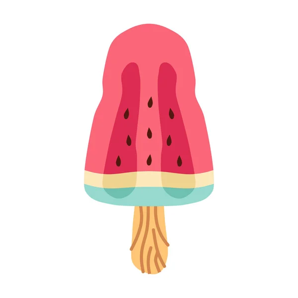 Icecream Vector Bonitos Colores Aislados Sobre Fondo Blanco Ilustración Vectorial — Archivo Imágenes Vectoriales