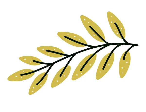 Vector Illustration Olive Branch Cartoon Style Label Olive Oil Producers — ストックベクタ