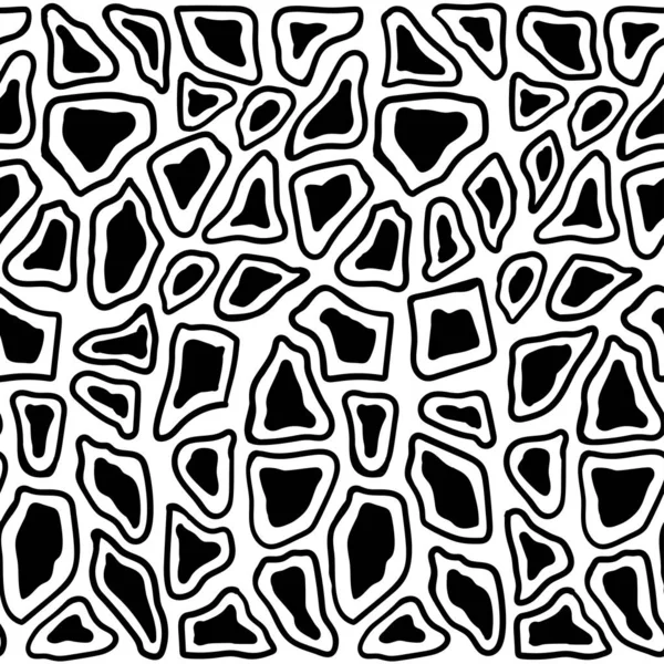 Vector Seamless Pattern Giraffe Skin Monochrome Leather Wallpaper Safari Animals — Stockový vektor