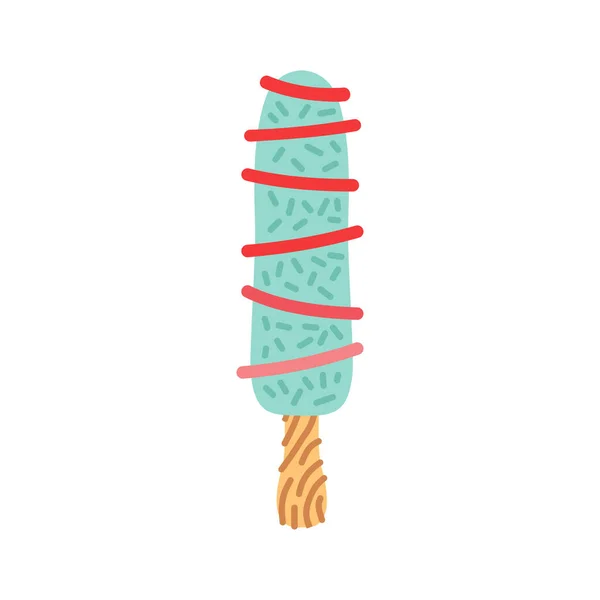 Icecream Vector Nice Colors Isolated White Background Vector Illustration Web — Vetor de Stock