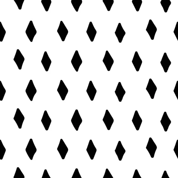 Простий Намальований Вручну Геометричний Візерунок Абстрактні Плями Штрихи Поляки Ромби — стоковий вектор