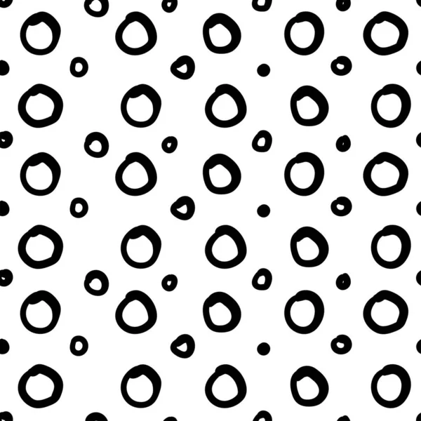 Simple Hand Drawn Geometric Pattern Abstract Spots Dashes Polka Dots — 스톡 벡터